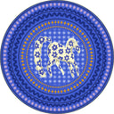 Carnival Pony Blue Kids Room Rug