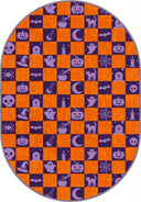 Witchy Checkers Halloween Rug