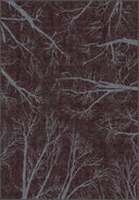 Modern design, plum-colored, reminiscent of sky patterns Night Sky Dome rug.