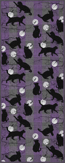 Moonlit Cats Halloween Rug
