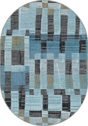 Blocks Blue Geometric Rug