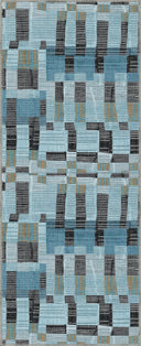 Blocks Blue Geometric Rug