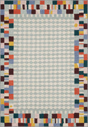 Mosaic Blue Geometric Rug