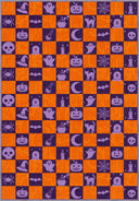 Witchy Checkers Halloween Rug