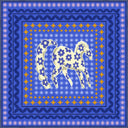 Carnival Pony Blue Kids Room Rug