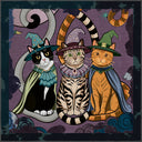 Magic Cats Animal Print Rug