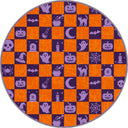 Witchy Checkers Halloween Rug