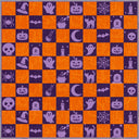 Witchy Checkers Halloween Rug