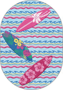 Aloha Surfboards Teen Room Rug