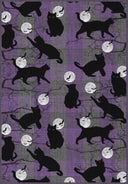 Moonlit Cats Halloween Rug