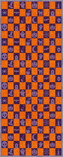 Witchy Checkers Halloween Rug